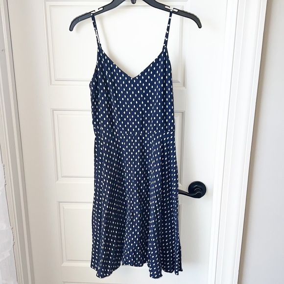 Gap Navy Blue Polkadot Dress - Picture 1 of 5